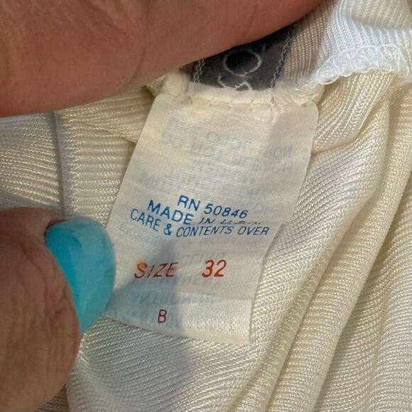 Vintage Ashley Taylor Lace Bodice & Trim White Slip Women's 32B - Picture 7 of 12